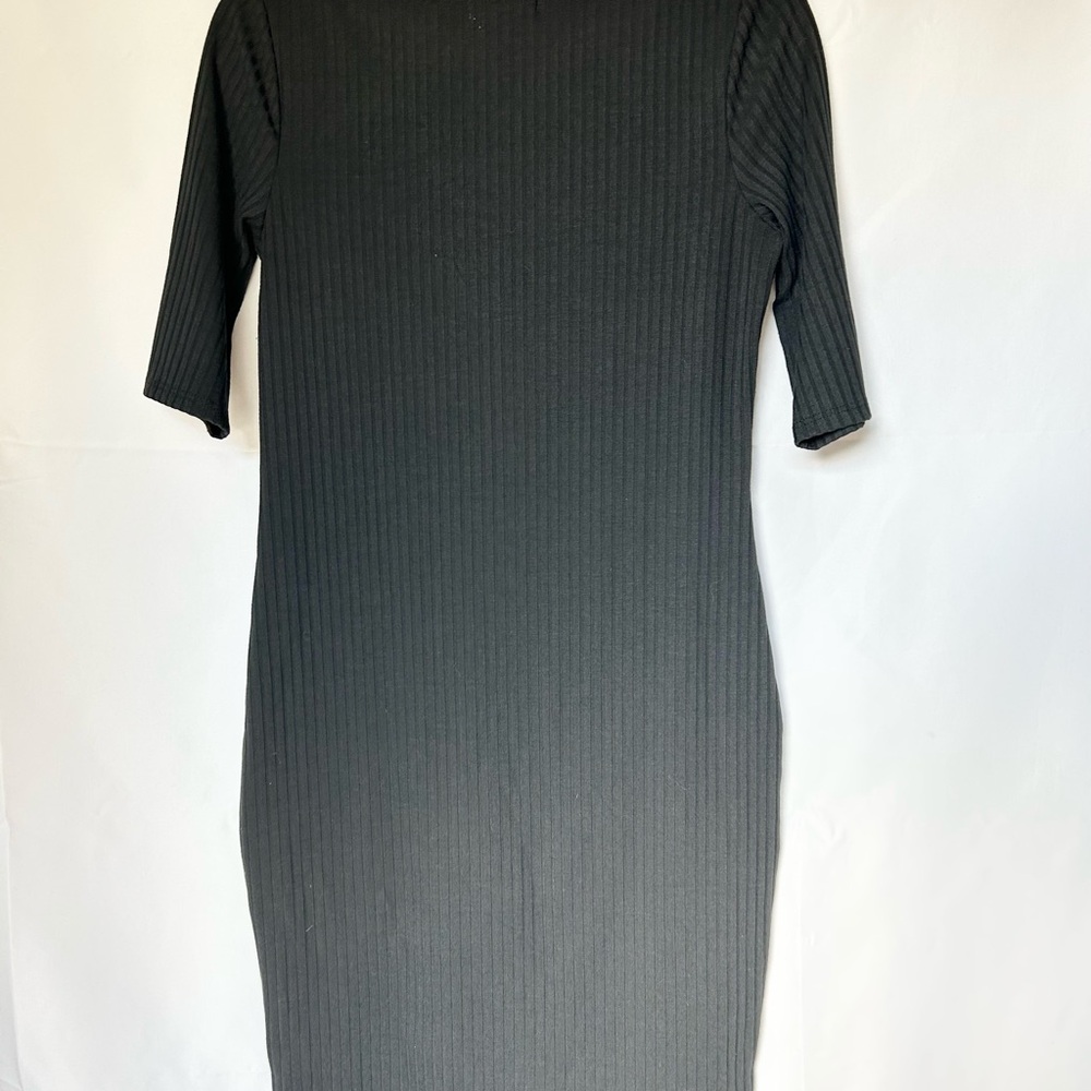 Black Ribbed Dress - Picture 3 of 3
